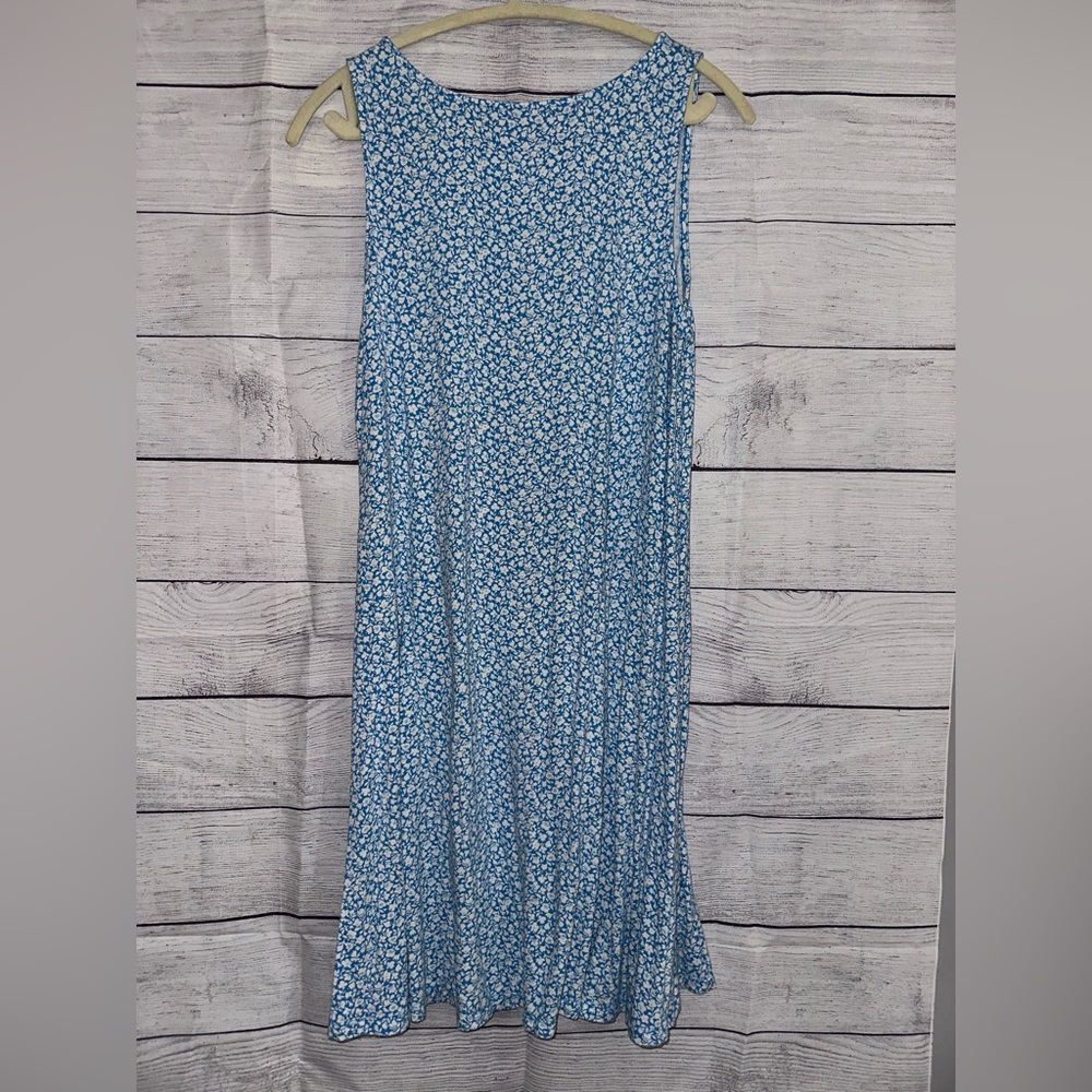 Floral Blue Midi Dress